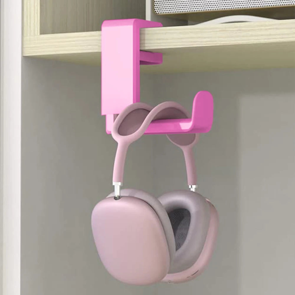 Rotating Headphone Stand PC Gaming Headset Holder Adjustable Clamp-On 360° Rotation Desk Hanger Hook Headphone Storage Zpaxo