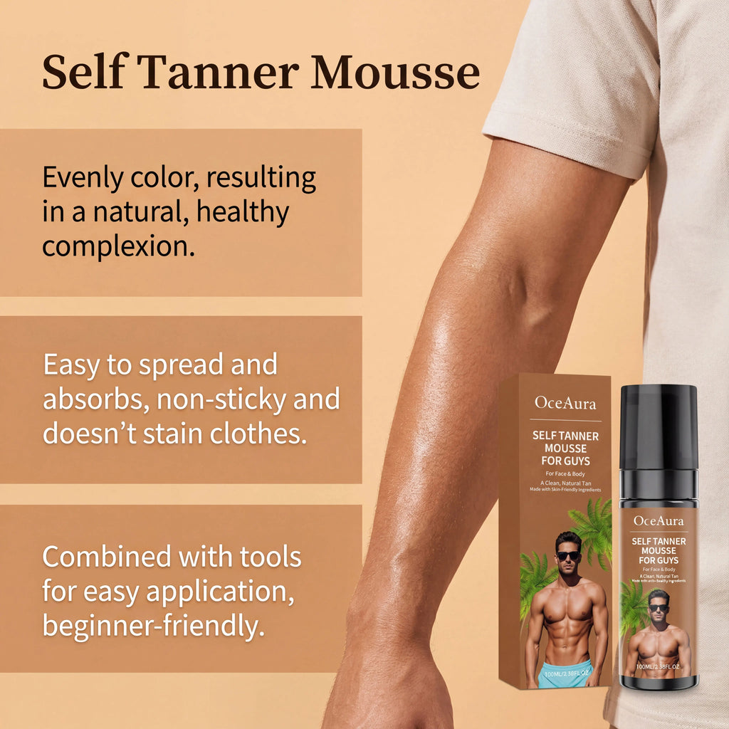 OceAura Self Tanner Mousse – Streak-Free Sunless Tanning Foam Self Tanning Mousse Zpaxo