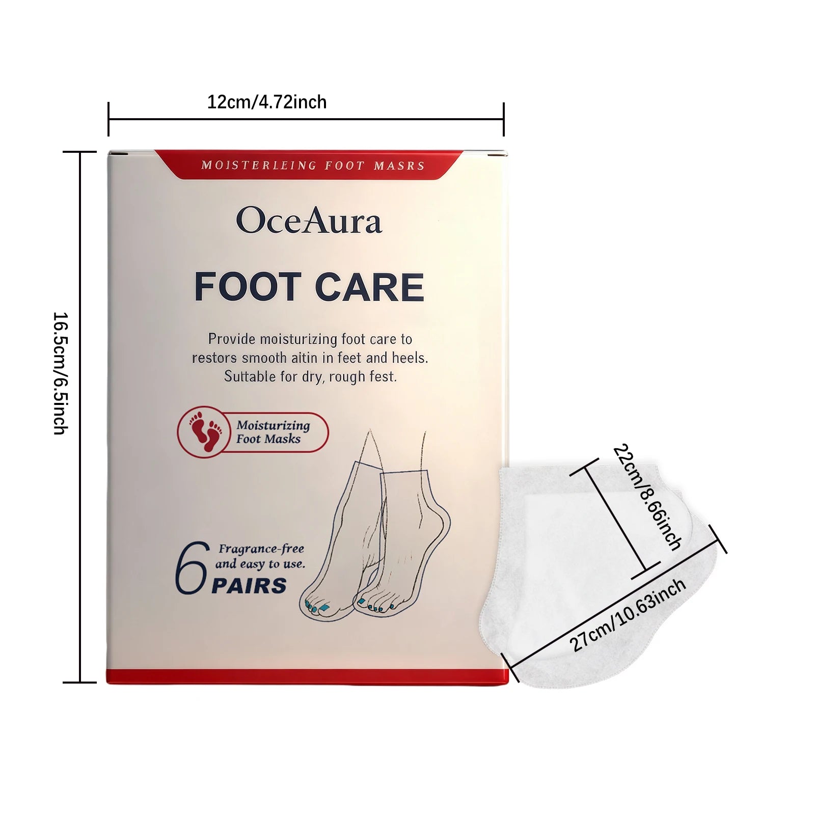 Shea Butter Moisturizing Foot Mask Gentle Exfoliation Remove Dead Skin Relieve Foot Soft Smooth Hydrated Feet Masks Skin Care Zpaxo 6Pairs Boxed