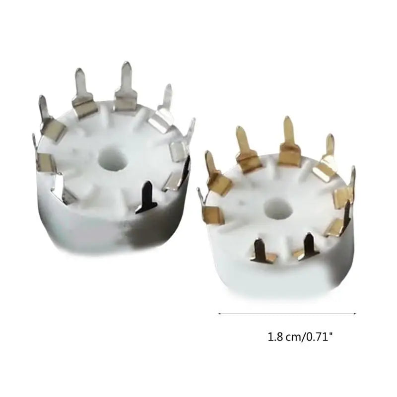 652F Ceramic 9 Pin B9A PCB MOUNT Tube Socket 6DJ8 EL84 6922 6BM8 6BQ5 Zpaxo