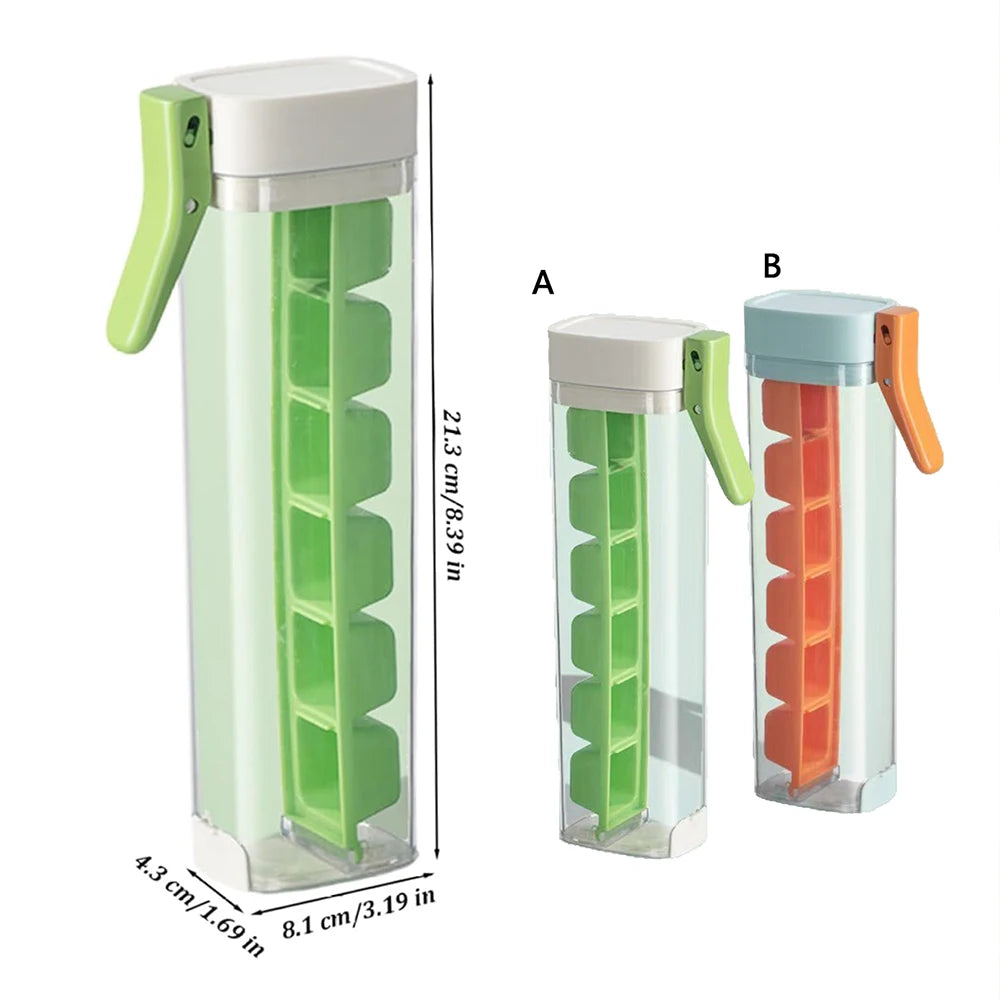 Ice Cube Mold with Hand Press Ice Maker 6-Grid Ice Cube Tray Cup Ice Tray for Refrigerator Ice Storage Zpaxo