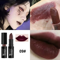 12 Colors Matte Nude Clay Lipstick Vampire Makeup Punk Black Lip Zpaxo 09 Aunt Red