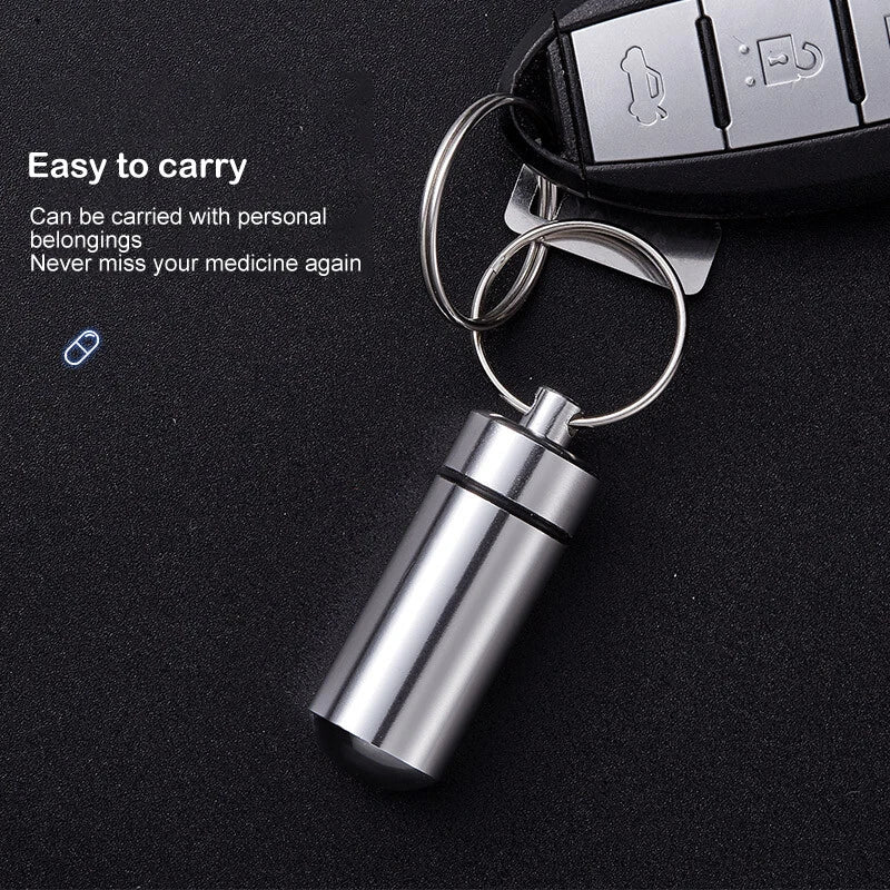 Medicine Box Health Care Waterproof Aluminum Pill Case Bottle Cache