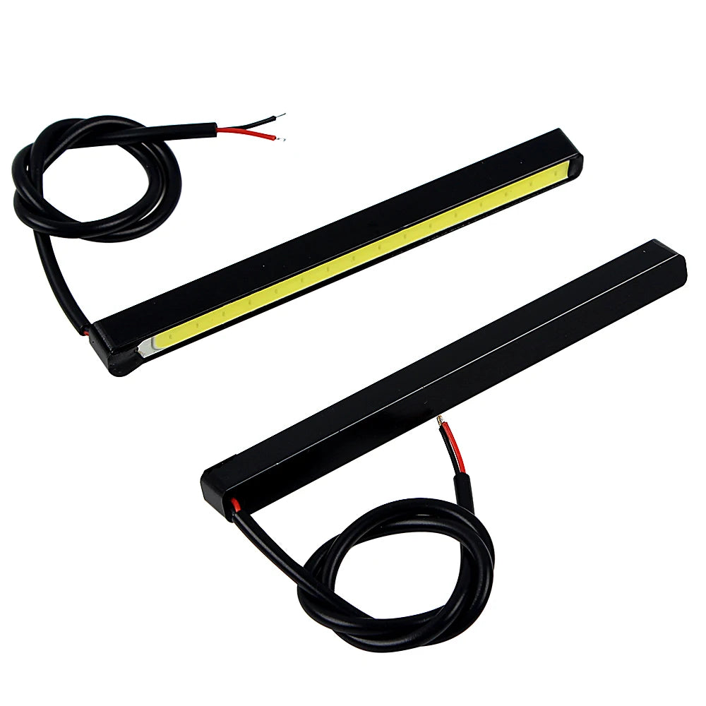 DC 12V COB Car DRL LED Daytime Running Lights Driving Fog Lamps