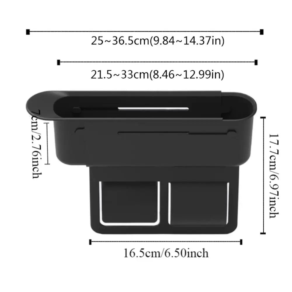 1/2pcs Retractable Car Seat Gap Storage Box Scalable Practical Car Seat Gap Filler Phone Key Organizer Large Capacity Zpaxo