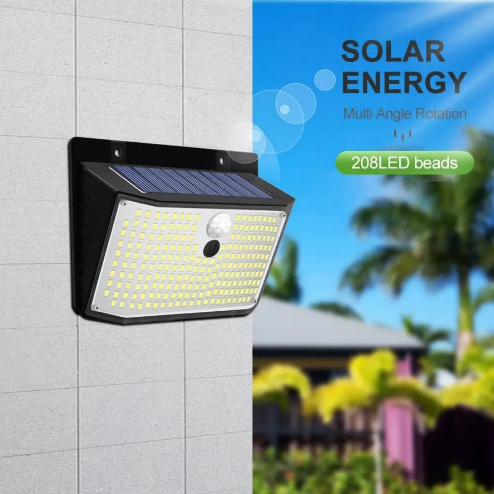 Solar Lights Outdoor 158 LED Wall Lamp Waterproof Wireless Motion Zpaxo