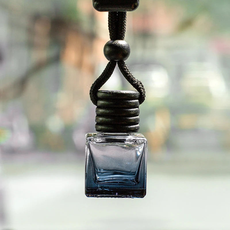 CM1Psc Black Cap Dyed Square Empty Bottle Car Essential Oil Diffuser