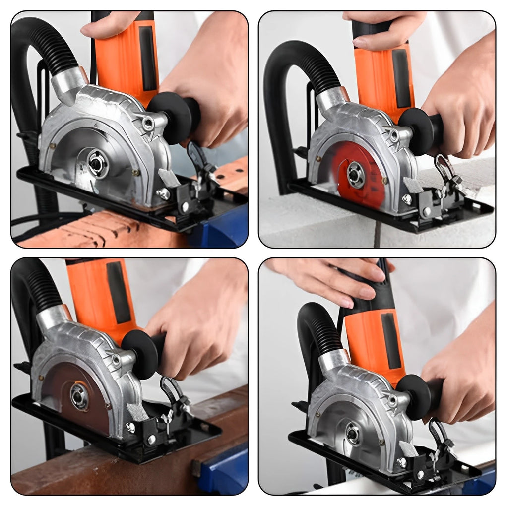 125 Types Angle Grinder Balance Bracket Converter to Heavy Duty Cutting Machine Tools Protection Cover Carpenter Builders w/Base Zpaxo