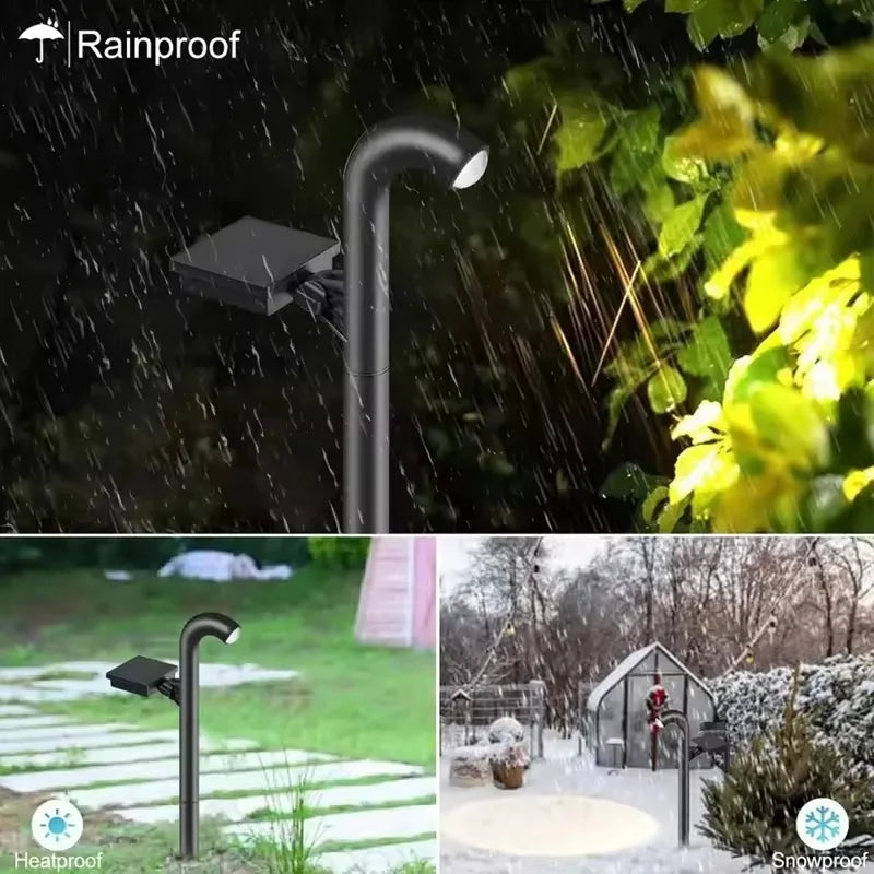 Solar Outdoor Garden Warm White Lights IP65 Waterproof Simple Ground Zpaxo