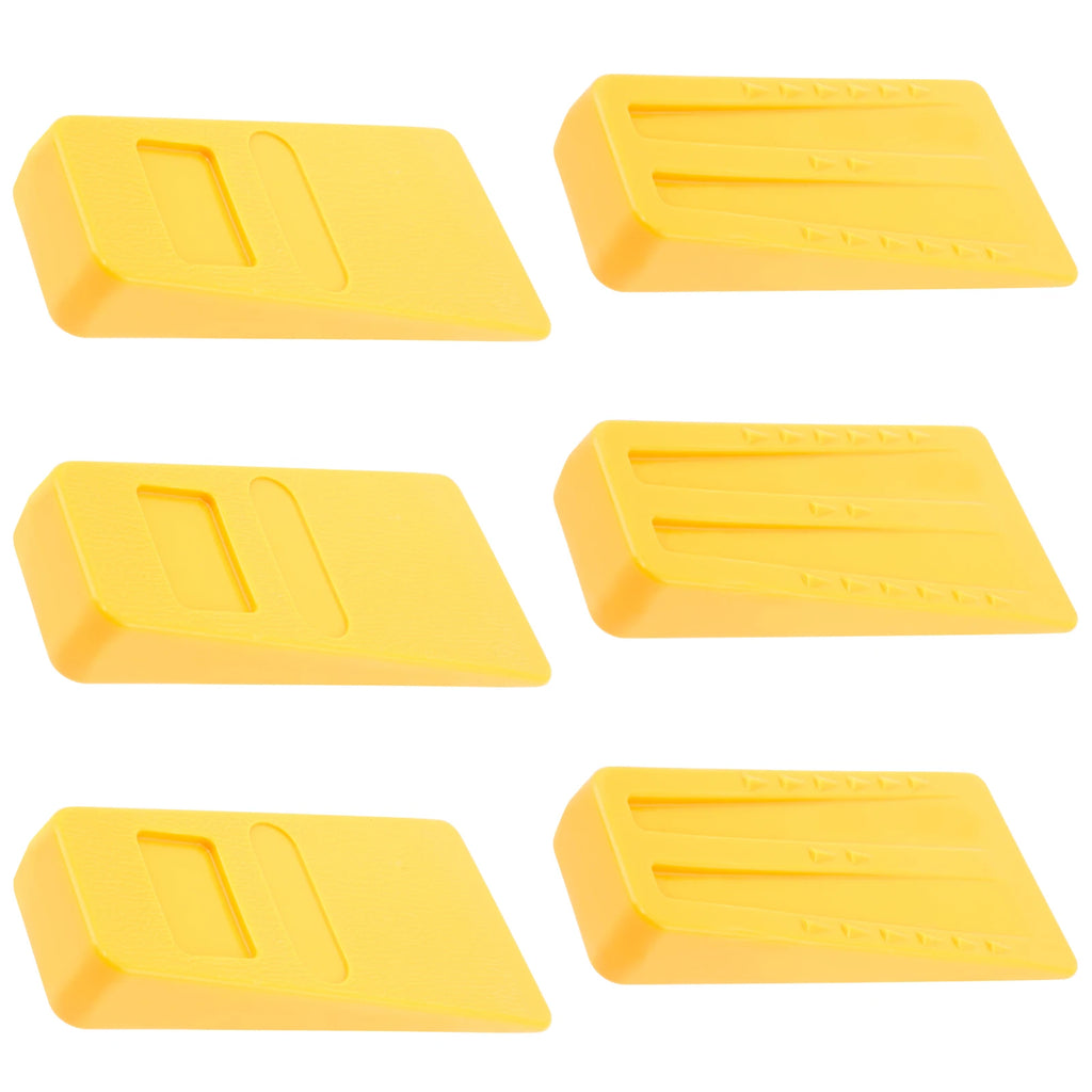 6Pcs Felling Wedges Plastic Chainsaw Accessories Wedges Wear Resistant Tree Safety Cutting Wedge Logging Supplies For Trees Wood Zpaxo yellow 6PCS