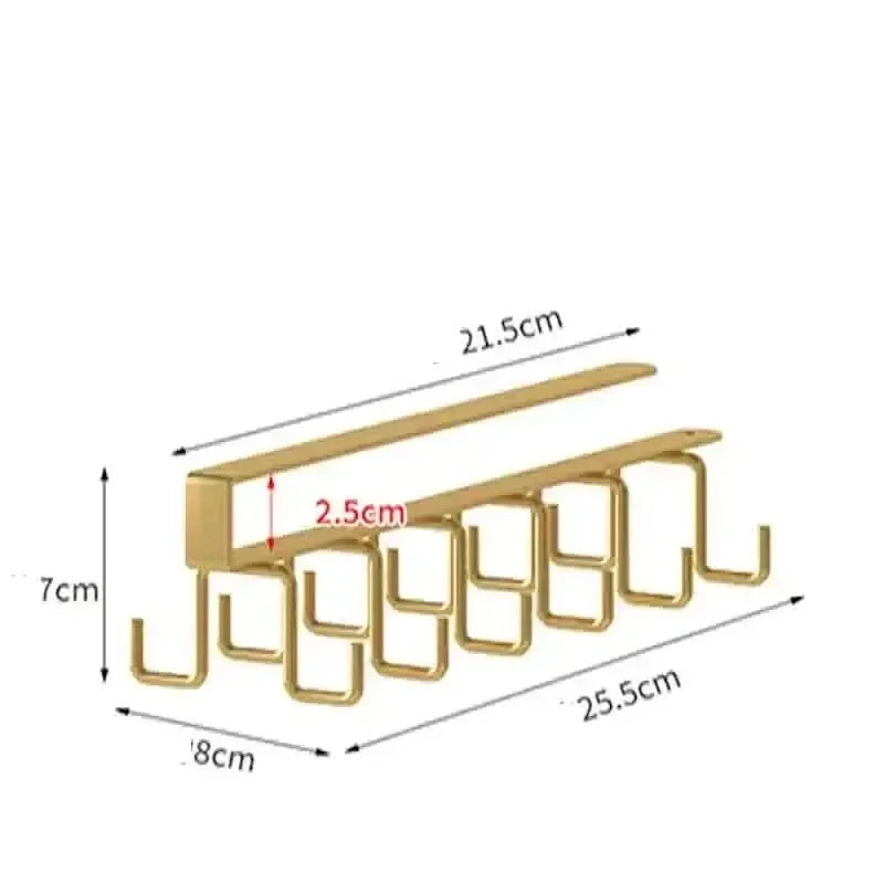 New Hole-free Kitchen Hook Rack Iron Double-row Hook Hanging Rod Kitchen Utensil Rack, Spoon and Shovel Rack Wall Hanging Zpaxo