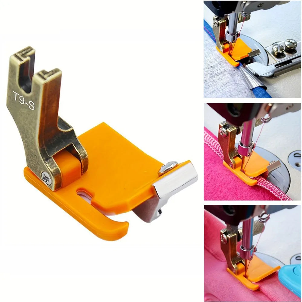 1Pc Plastic T9 Adjustable Multi-Function Presser Foot Hemming Rolling Edge Guide Feet For Industrial Sewing Machine Accessories Zpaxo