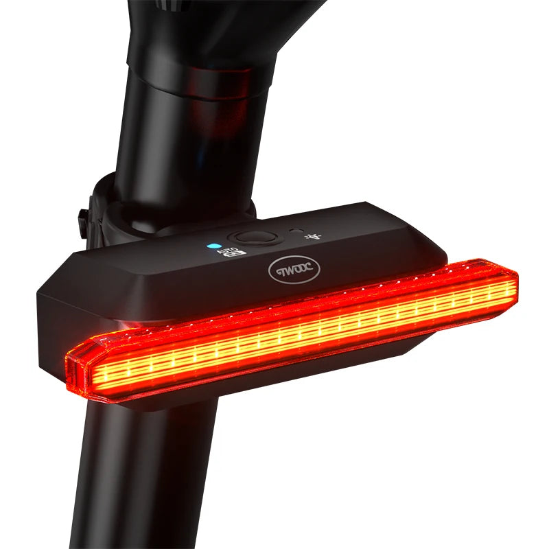 Bicycle Smart Brake Tail Light USB Charging Glare Tail Light Warning Bike Light Mountain Bike Road Bike Bicycle Accessories Zpaxo