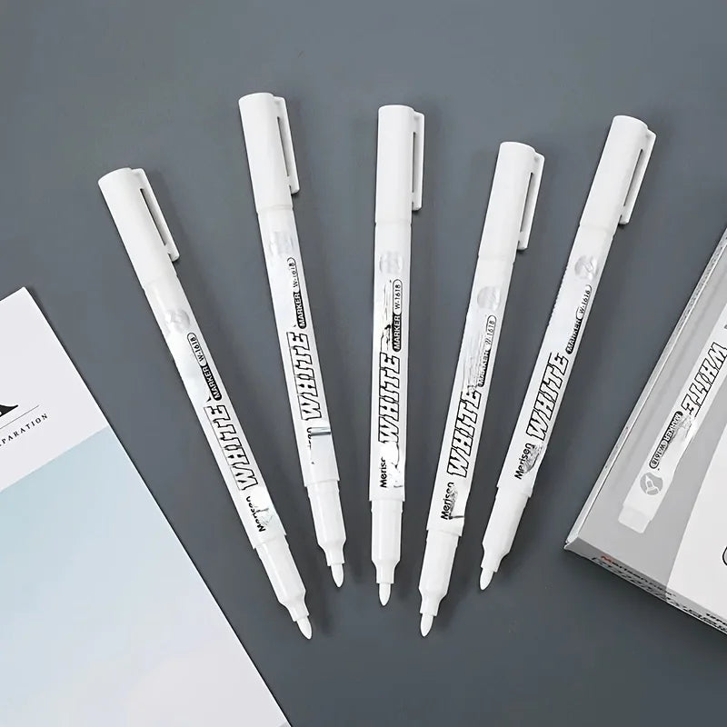White Paint Pens Fine Tip – Waterproof Oil-Based Markers 3/6 Pack Paint Marker Pens Zpaxo