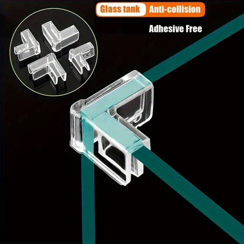 Transparent Silicone Fish Tank Corner Protectors Adhesive-free