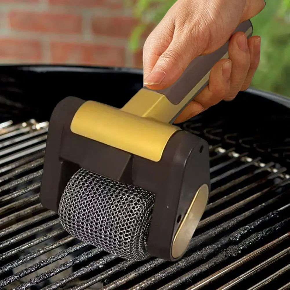Electric Stainless Steel Roller Grill Cleaner Brush W Replaceable