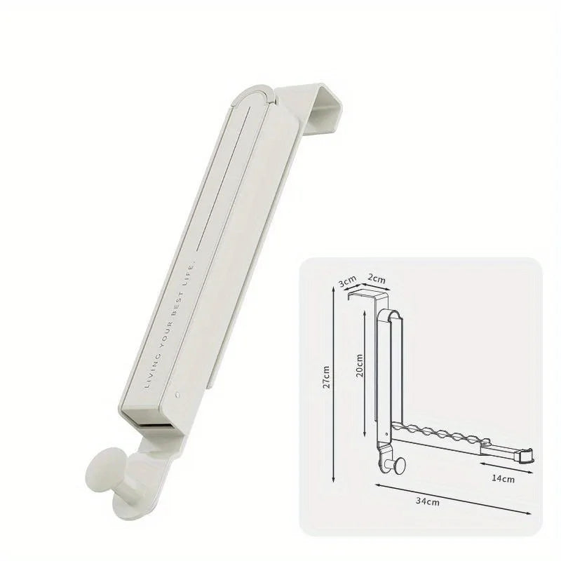 Multifunctional 5-Segment Hook Portable Coat Towel Hanger No Punching