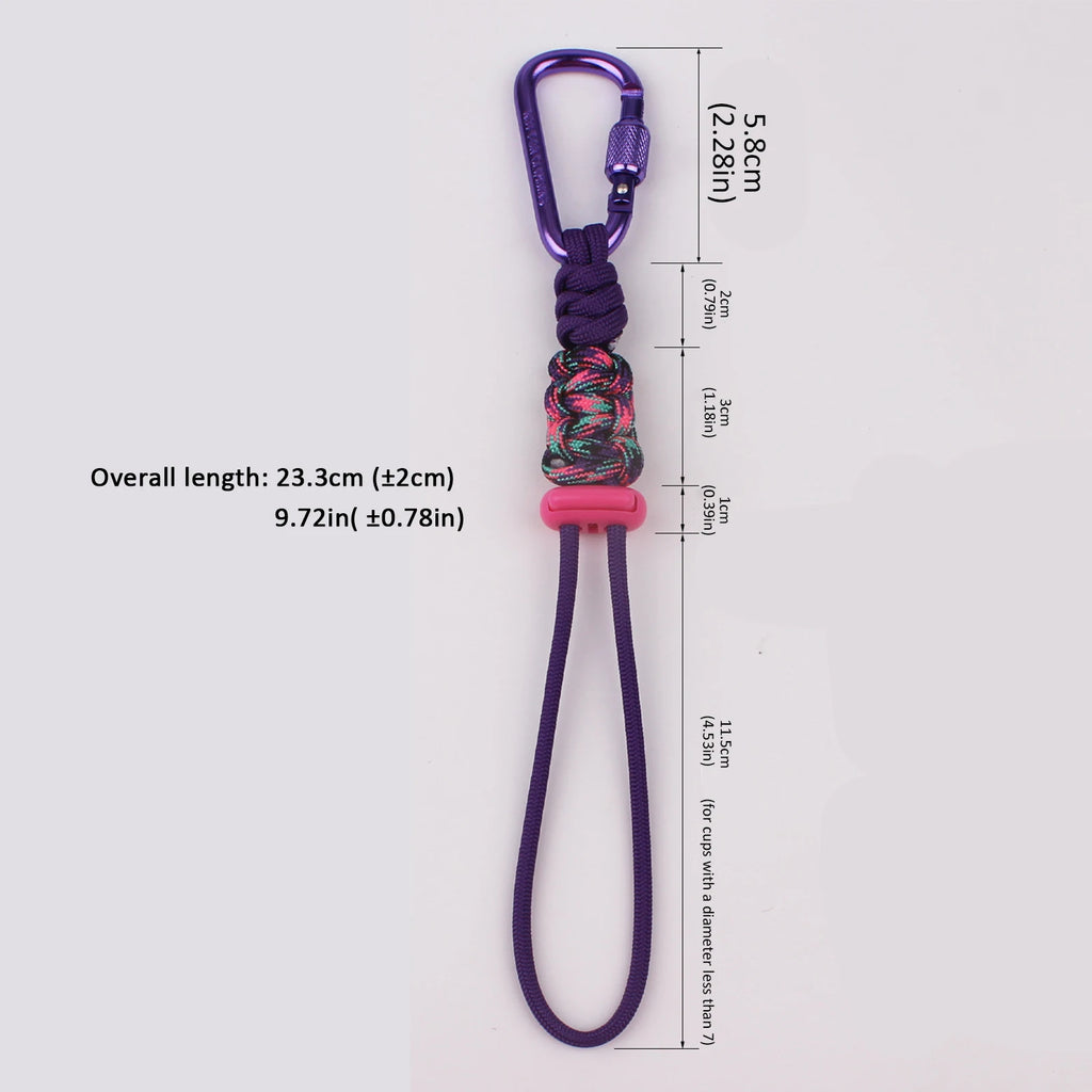 Portable Water Bottle Beverage Lanyard Backpack Key Travel