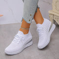 Women's Breathable Knitting Wedge Sneakers Thick Sole Casual Woman
