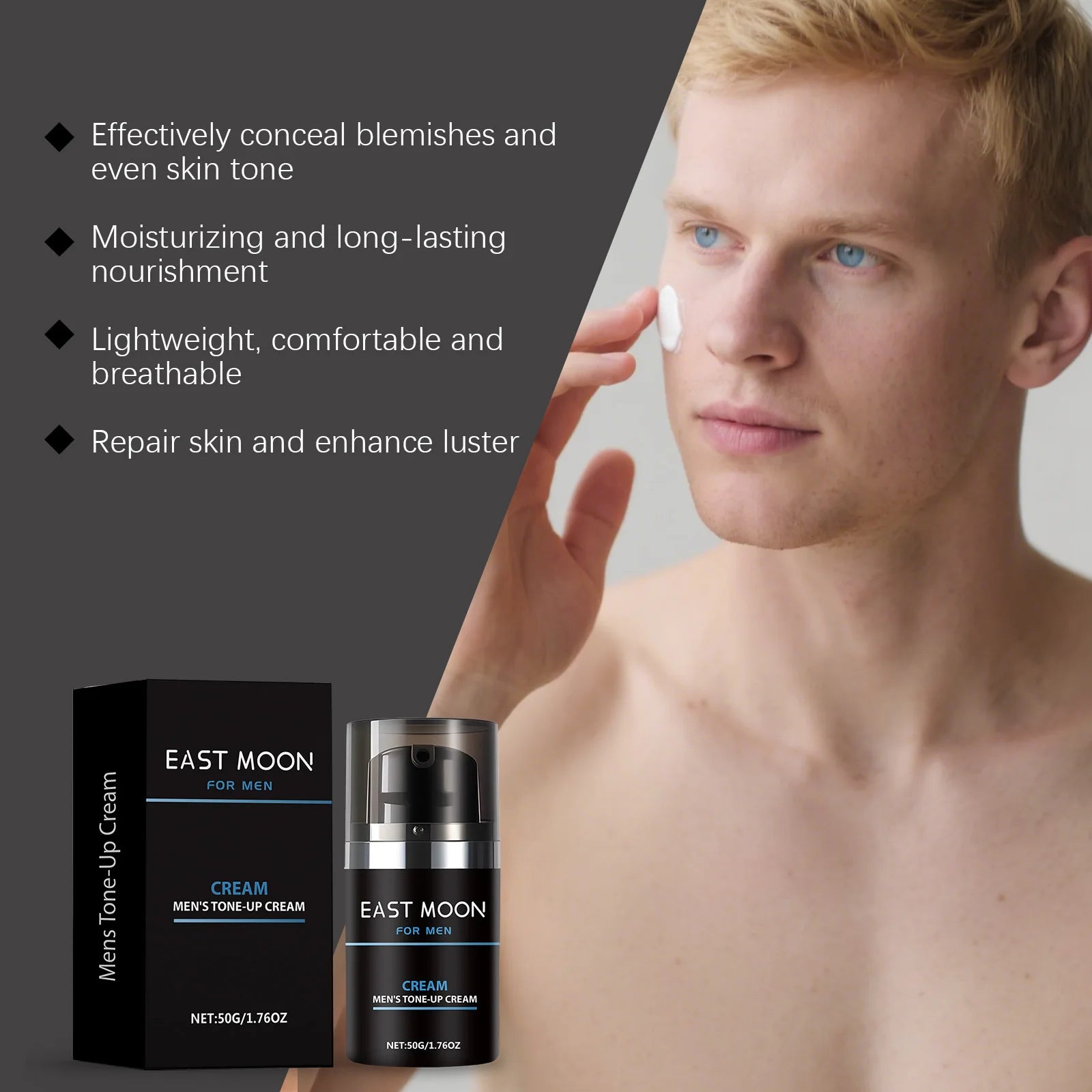 Men's Concealer Cream Nourishing Brightening Skin-Friendly Natural Conceal Fresh Hydrating Improves Dullness and Fatigue Concea Zpaxo