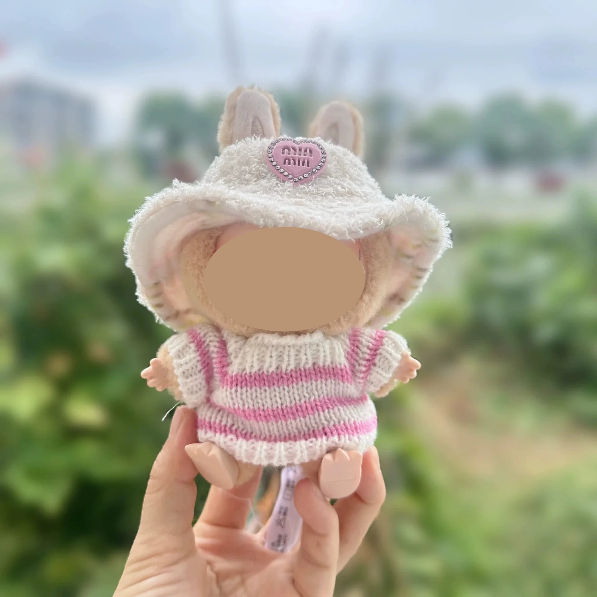 17cm Labubu & K-Pop Idol Mini Plush Doll Clothes Outfit Set Plush Doll Clothes Zpaxo