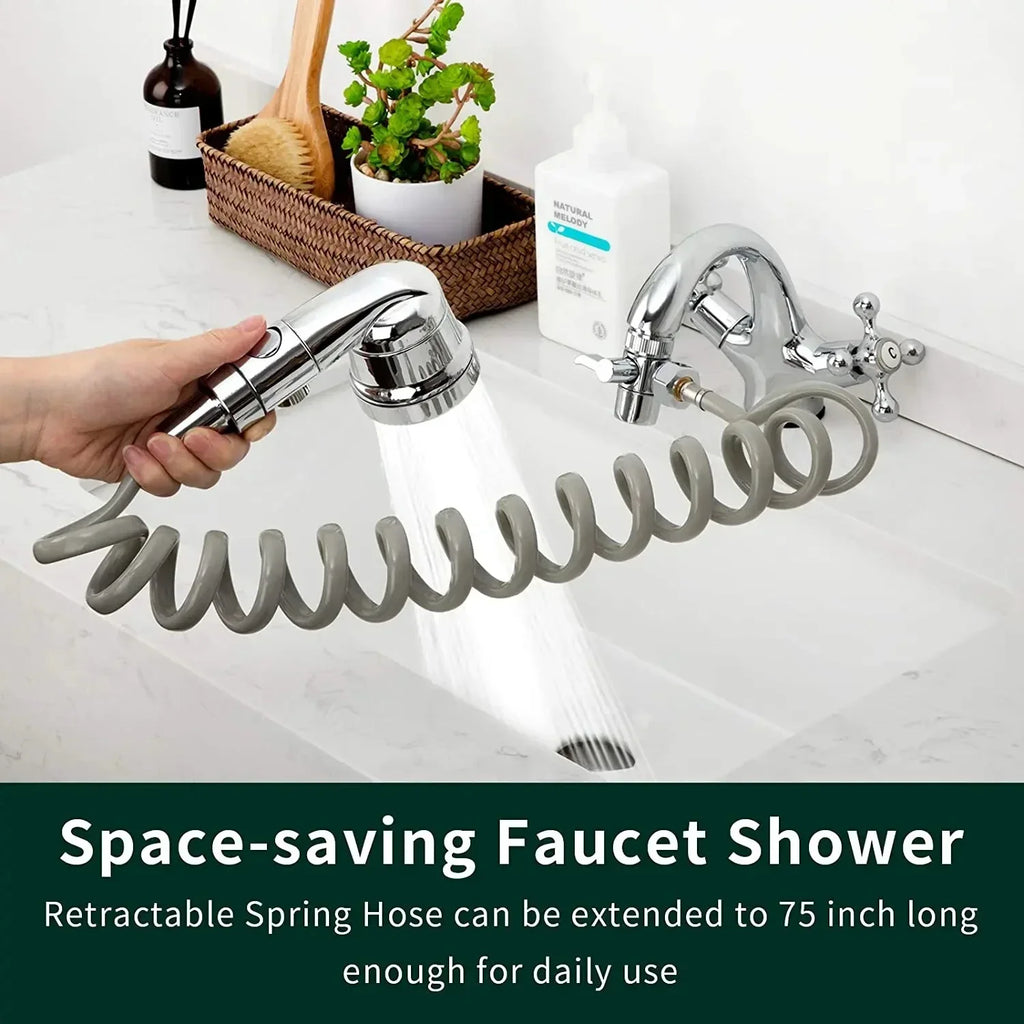 Faucet Extender & External Shower Head Adapter Set Faucet Shower Adapter Zpaxo