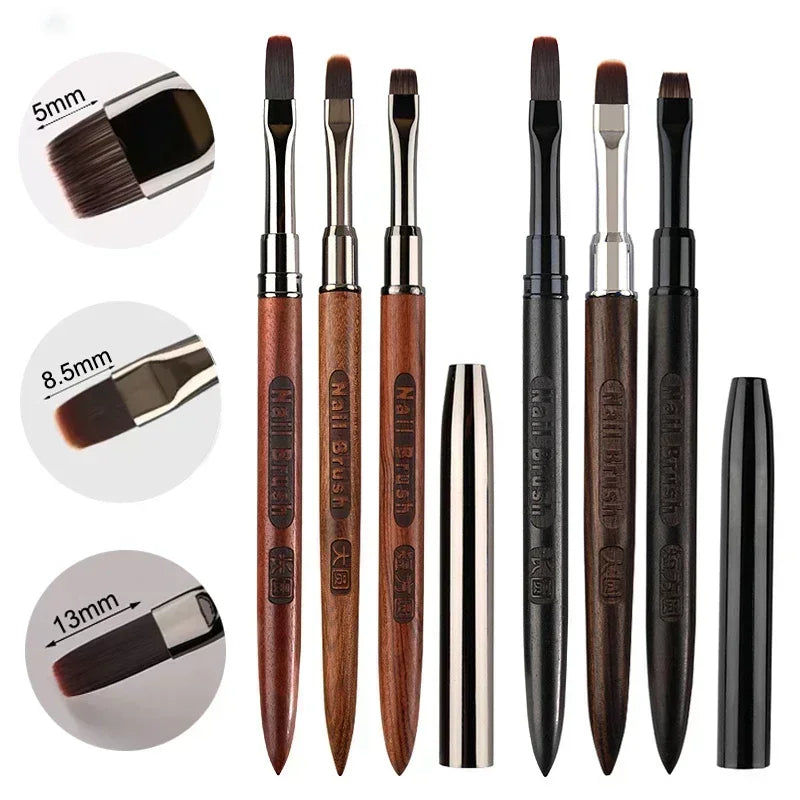 Wood Gel Painting Brush Nail Art for Gel Tip Extension Acrylic Builder Accessory Nail Art Brushes Manicure UV Gel Nails Brush Zpaxo
