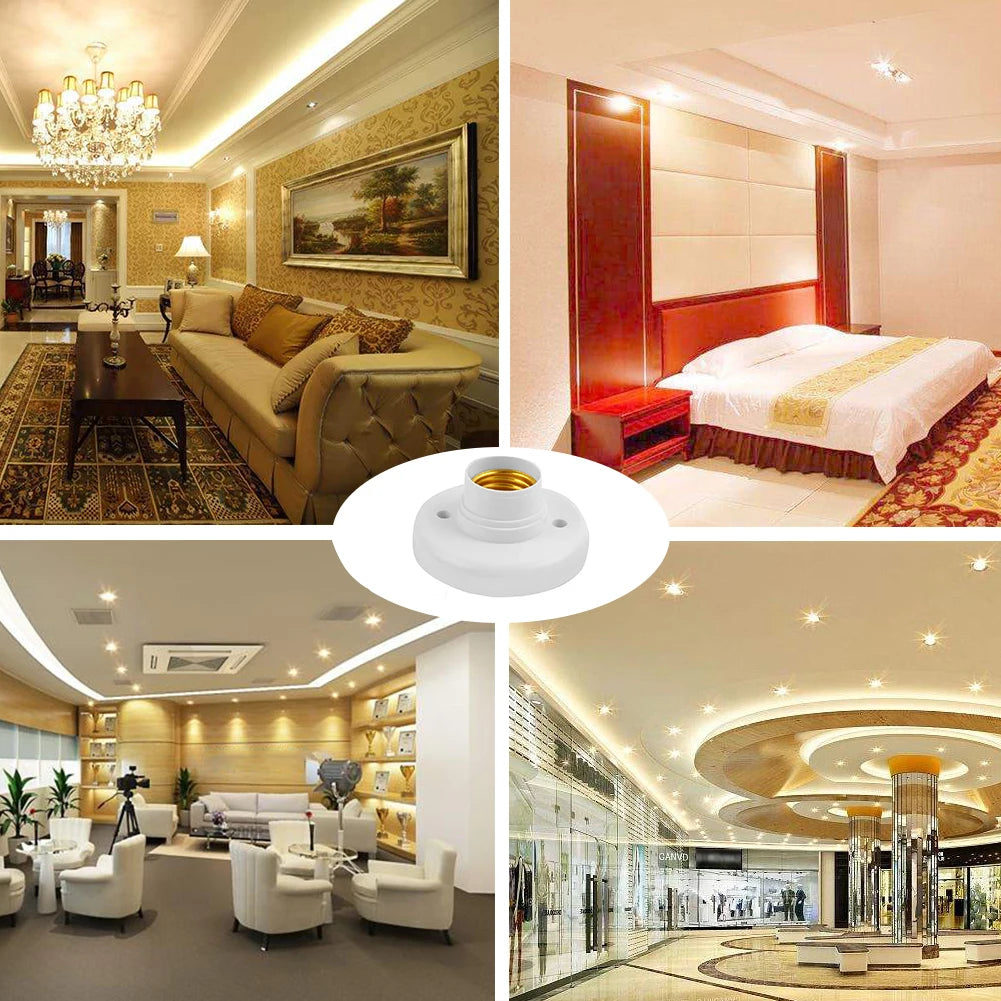 220V E27 Screw Cap Socket Ceiling Light Fixing Base Adapter Bulb