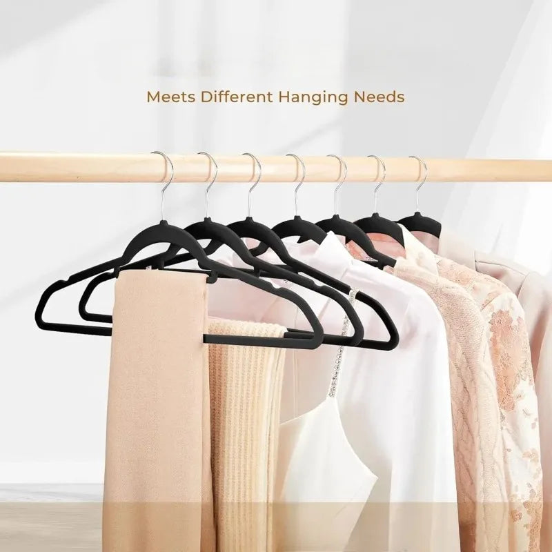 Premium Velvet Hangers Non-slip Flocked Felt Suits Shirts Closet