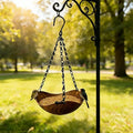 Outdoor Bird Bath Wooden Feeder Water Bowl Wild Feeders Tray Park