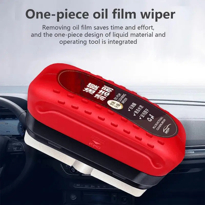 60/120ml Car Glass Glossy Powerful Car Windshield Cleaner Oil Film Remover Auto Window Glass Cleaning Brush Removes Dirt Wiping Zpaxo