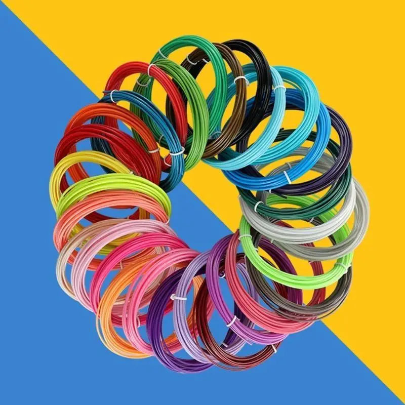 652F 20Pcs/Pack 1.75mm Color 3D Pen Filament, 20 Color Good Heat Melt Perfectly DIY Zpaxo