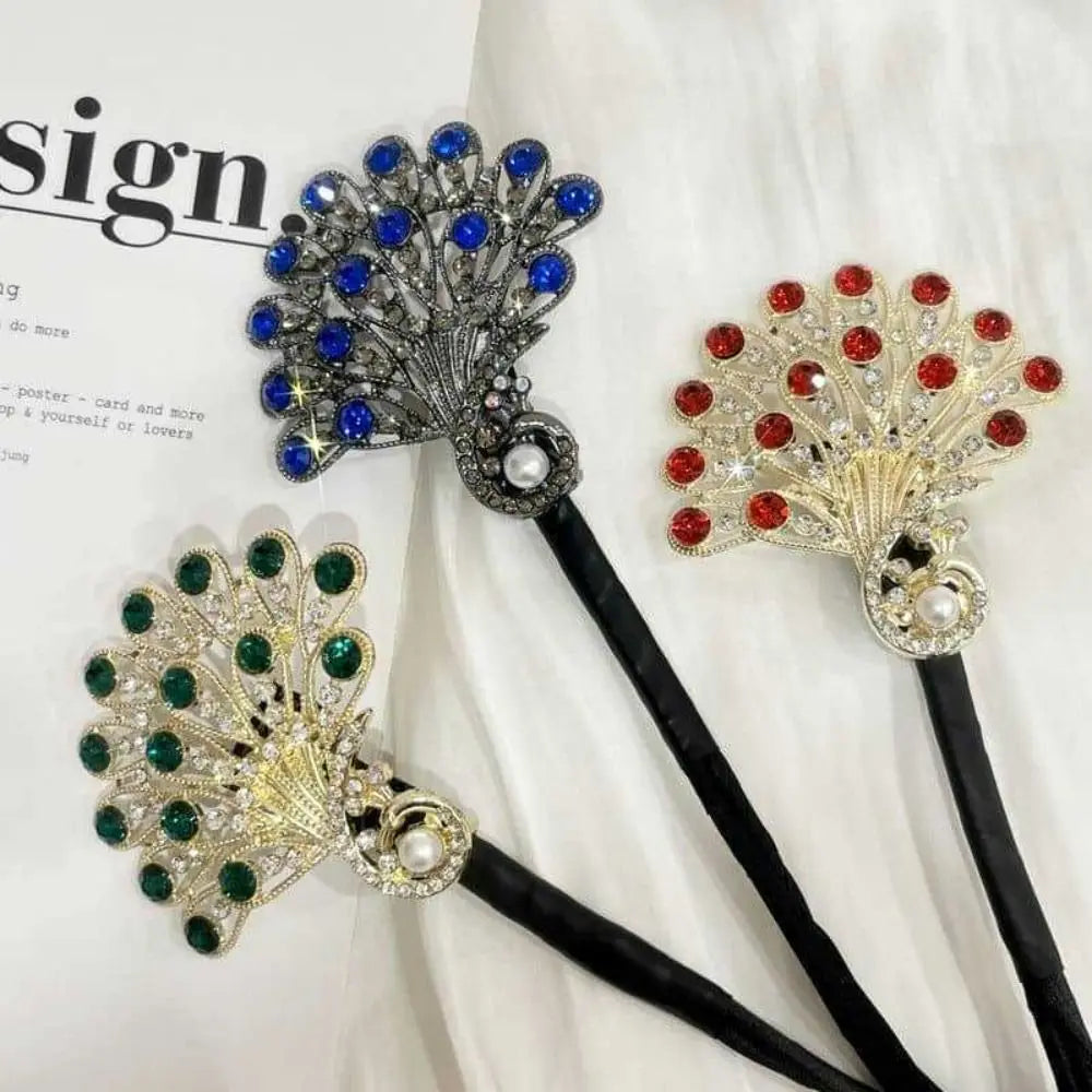 Elegant Peacock Shape Hair Bun Maker Twist Headwear Easy Fast Snap Hairstyle Twist Roll Hair Tool Hair Curler Women Zpaxo