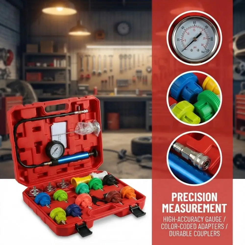Pneumatic Purge Fill Radiator Leak Tool Pressure Detection Vacuum Zpaxo
