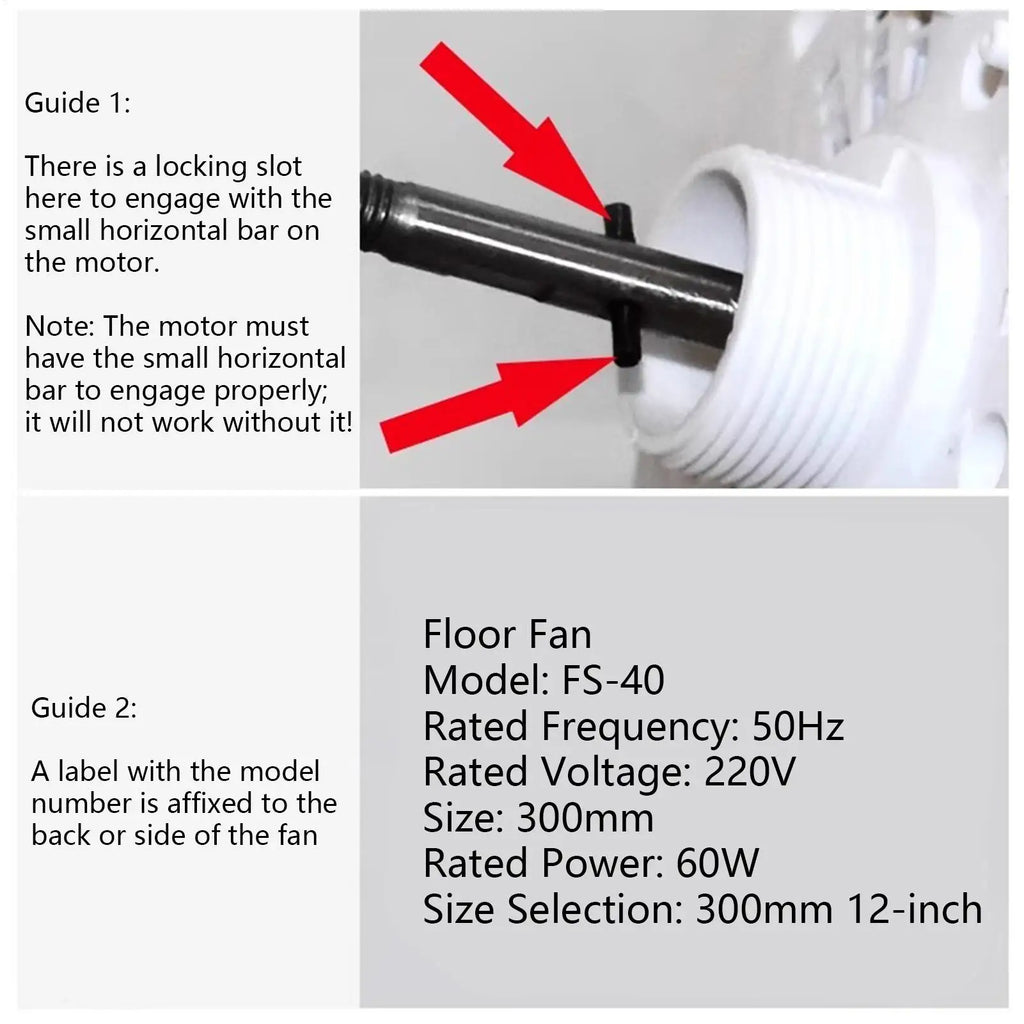 3 Leaves Replacement Floor Fan Blades Universal Propeller Table Stand