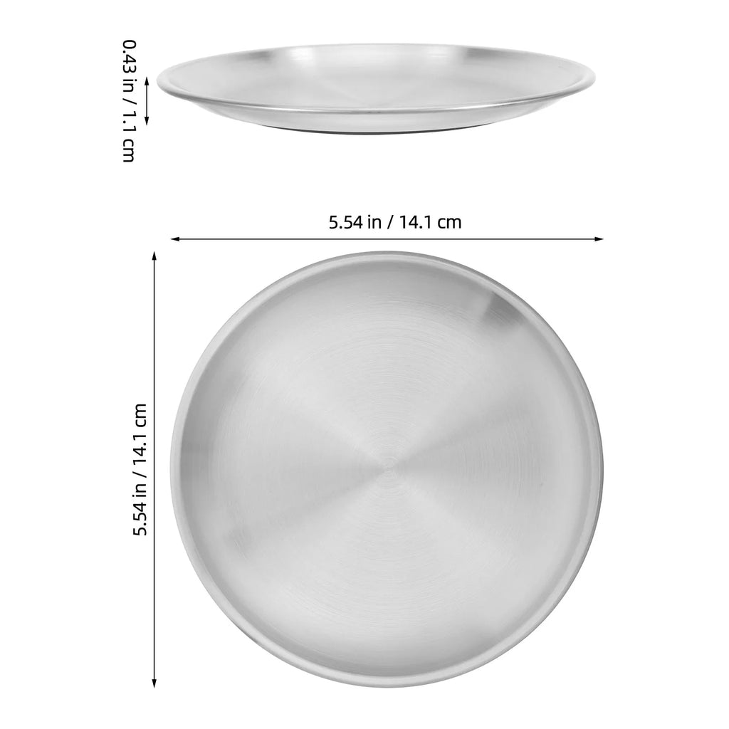 Shallow Stainless Steel Cat Food Bowls Non-slip Silicone Base Whisker
