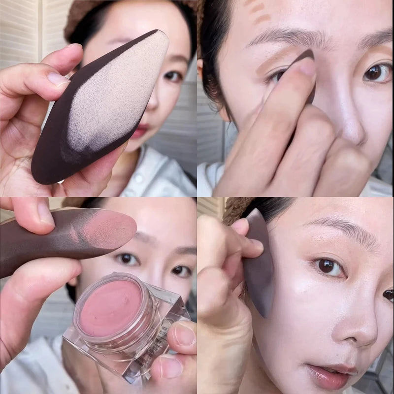 New!Detailed Finger Shape Blender Makeup Sponge Puff Dry Wet Dual-use Fingertip Sponge Brightening Eye Nose Corner Cosmetic Puff Zpaxo