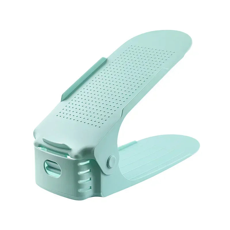 New 10Pcs Shoe Stacker Adjustable Shoe Slots Organizer Shoes Slots Space Saver Double Deck Rack Holder For Closet Organization Zpaxo green-10pcs