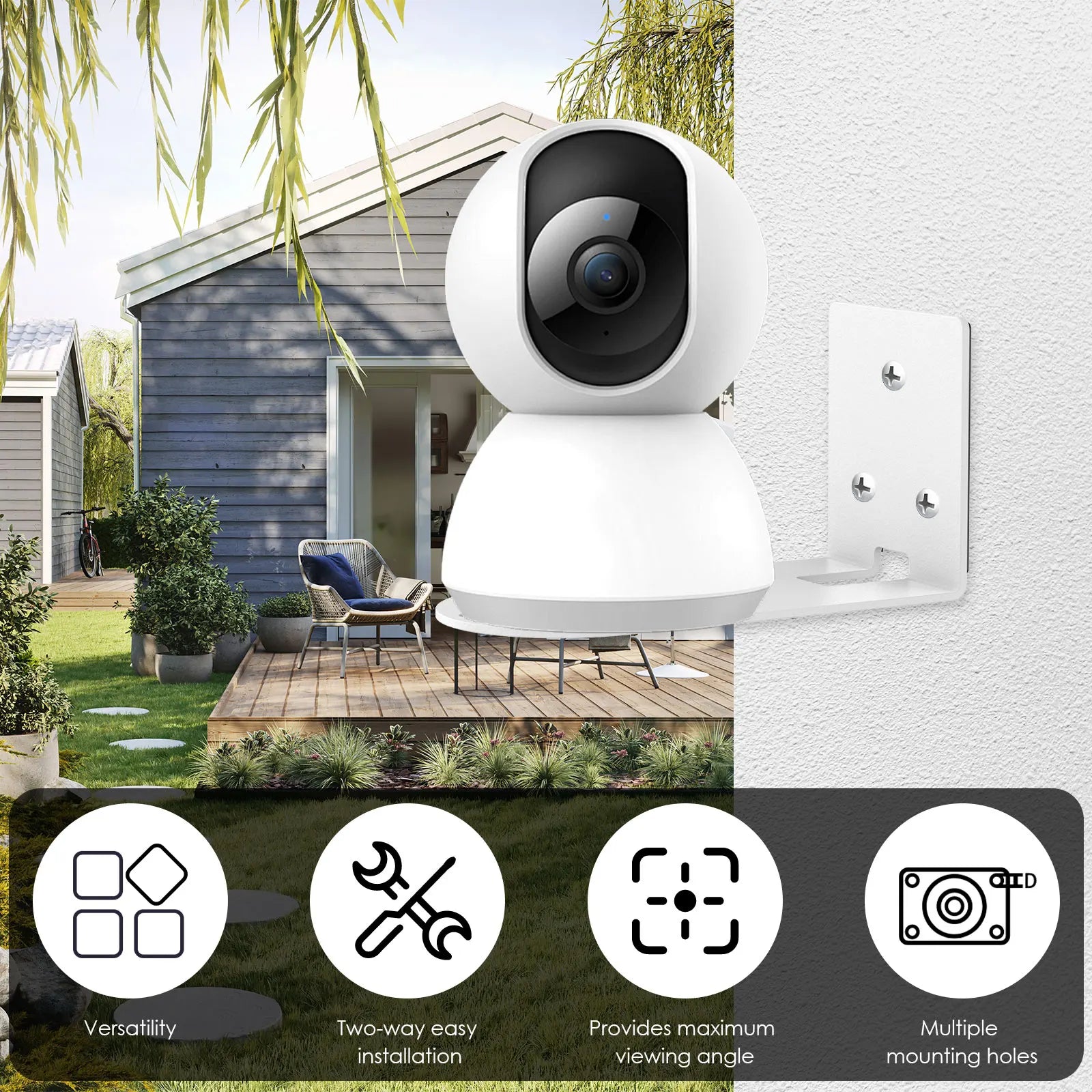 8Pc L Shape Bracket Wall Mount Universal Camera Iron Bracket Right Angle PTZ Version Camera Surveillance Bracket Steady Support Zpaxo