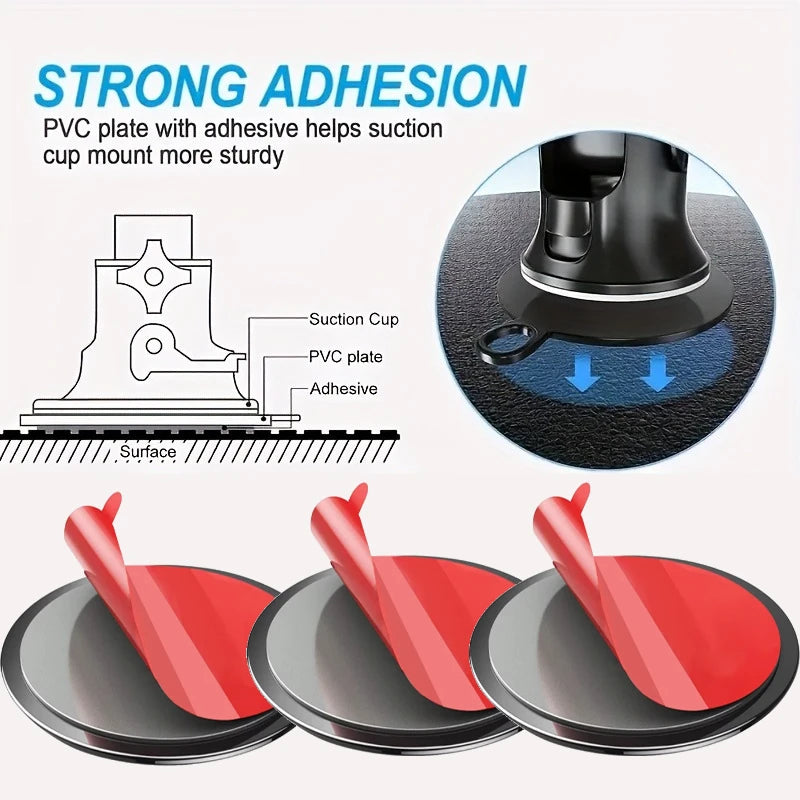 Waterproof Universal Self Adhesive Sticker Phone Stand Bracket Stickers Mobile Phone Sticker for Car Dashboard Suction Cup Base Zpaxo