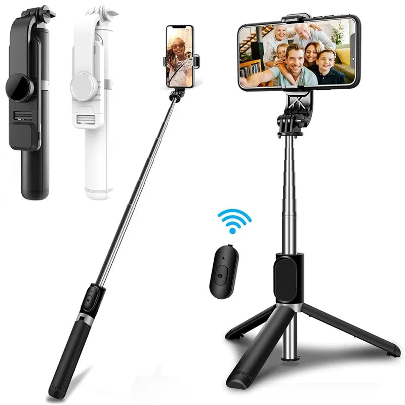 Portable Tripod For Phone Selfie Stick With LED Fill Light Extendable Phone Stand For Video Live Bluetooth Remote Control Zpaxo
