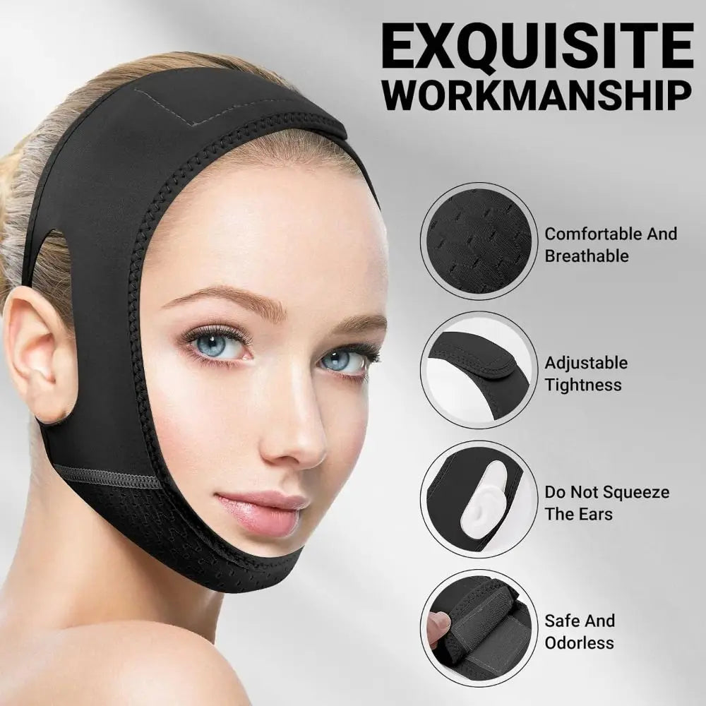 New Adjustable Face Slimming Strap Jawline Shaper Face Slimming Chin Strap Jaw Strap V Line V Face Strap for Sleeping Zpaxo
