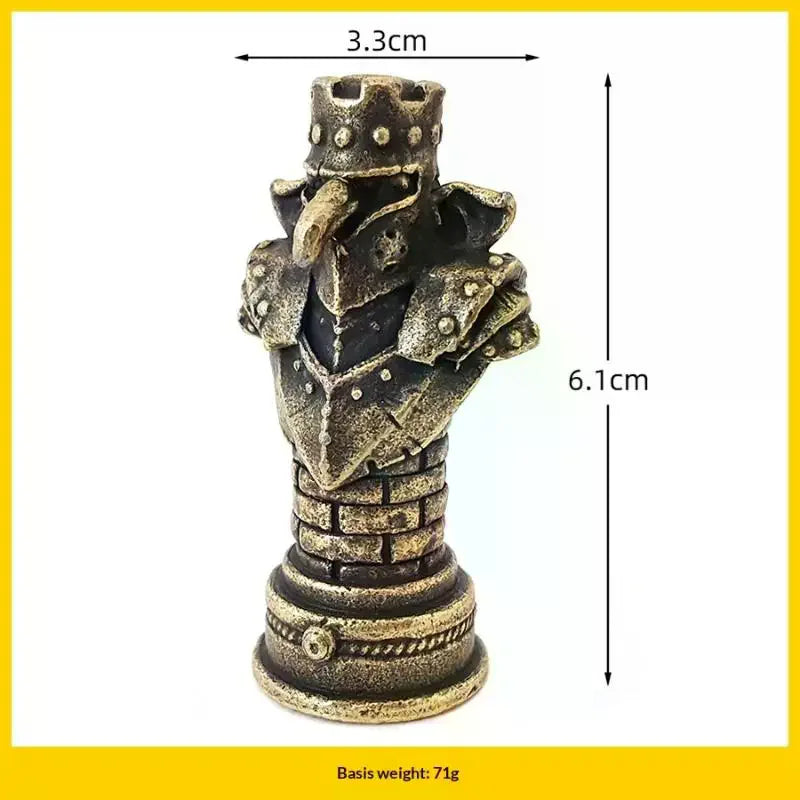 1pc, A Skull Holding A Sword And Shield Ornament, Home Decoration, Desktop Ornament, Halloween Toy/Handicraft Zpaxo