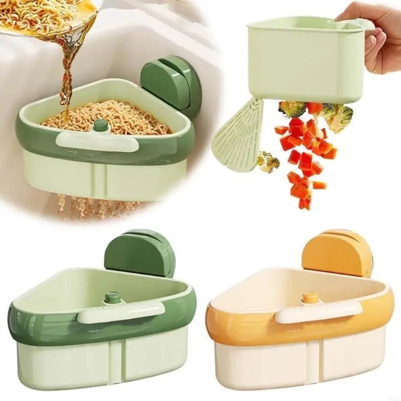 Space Saving Suction Cup Sink Strainer Basket Faucet Hanging Filter