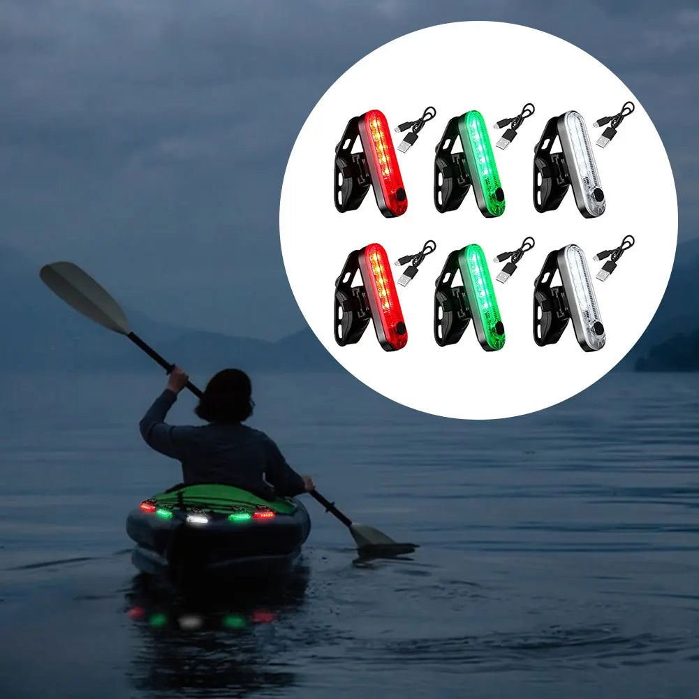 4 Red Green White LED Boat Navigation Light Waterproof Sailing Signal
