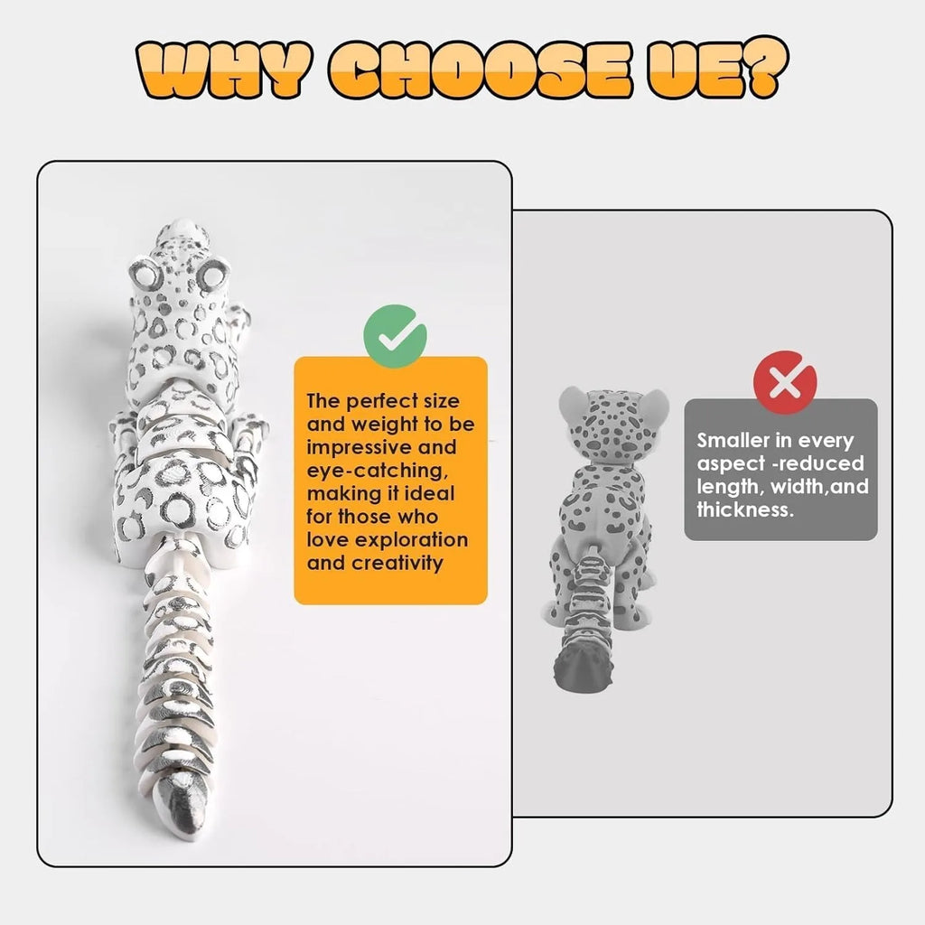 3D Printed Animal 8 3 Snow Leopard Stress Relief Animals Figurines