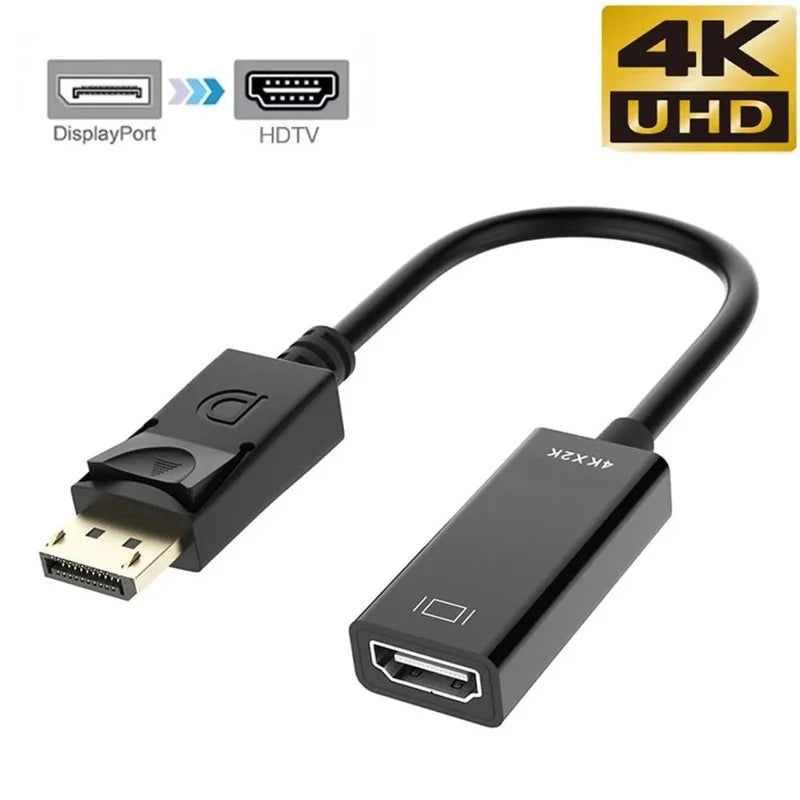 DP to HDTV Adapter Converter 4K 1080P Male to Female Display Port to HDMI-compatible Video Audio Adapter Cable For PC TV Laptops Zpaxo
