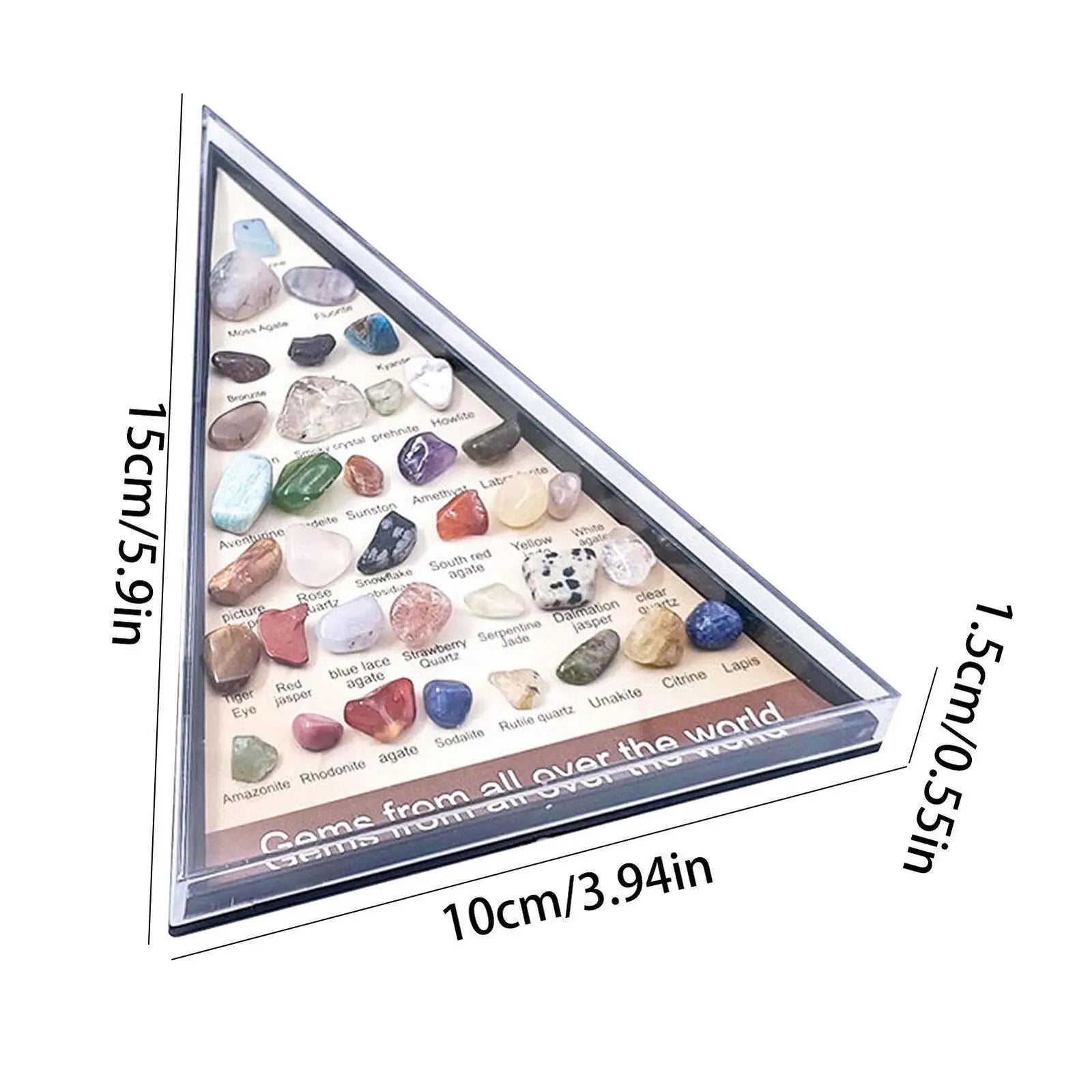 36-Piece Rock & Mineral Geology Gem Kit – Kids Crystal Set