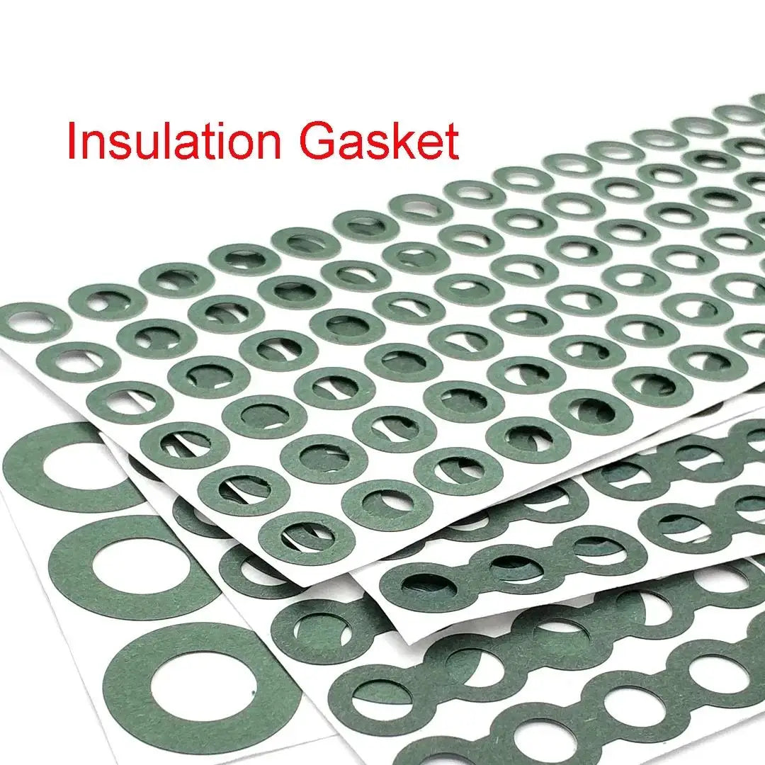 25/100pcs 18650 21700 Li-ion Battery Insulation Gasket Barley Paper Battery Pack Cell hollow Insulating Electrode Insulated Pads Zpaxo