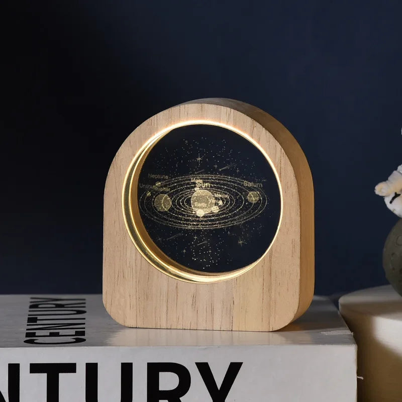 Creative Wooden Luminous Base 3D Carved Crystal Ball Desktop Decoration Gift Small Night Light Bedside Office Decoration Gift Zpaxo 13